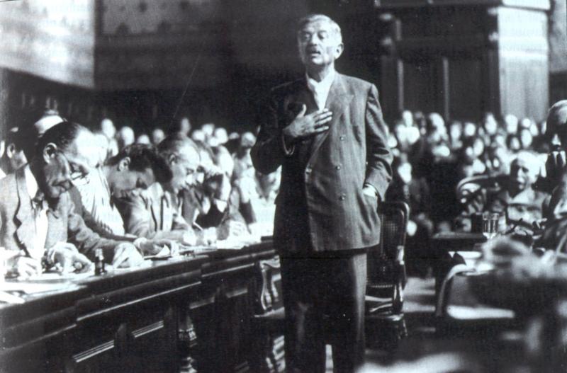 Pierre Laval au proces du Marechal Petain